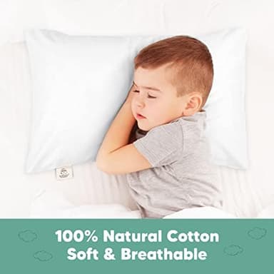 KeaBabies Toddler Pillowcase 13"x18" - Organic Cotton Toddler Pillowcase for Kids, Boys, Girls, Soft & Durable Cotton Cover for Miniature Sleepy Pillows, Cute Colors,Pillow Sold Separately(Soft White - Image 5