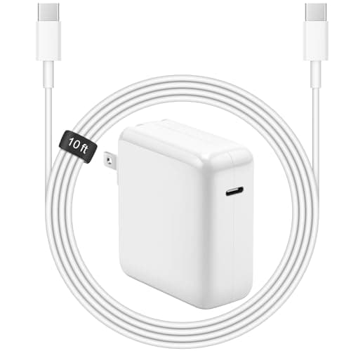 10FT Mac Book Pro Air Charger, [MFi Certified] 118W 96W 87W 61W USB C Fast Power Adapter with Long Type C Charging Cable, Compatible with MacBook Air Pro and All USB-C Devices - Image 1