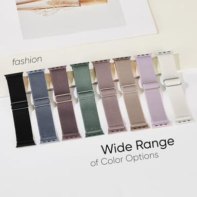 10 Pack Stretchy Bands Compatible with Apple Watch Band 40mm 38mm 41mm 42mm 44mm 45mm 46mm 49mm Women Men, Water-Resistant Solo Loop Elastic Sport Straps for iWatch Series 11 10 9 8 7 6 5 4 3 SE Ultra - Image 4
