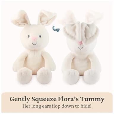 GUND Baby Peek-a-Boo Flora Bunny Plush, Bunny Rabbit Stuffed Animal, Baby Toy for Ages 0 and Up, Cream, 7" (Batteries Not Required) - Image 2