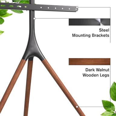 ProMounts Easel Floor TV Stand with Tripod Base for 47-72 inch LED LCD OLED Flat and Curved Screens, Portable Height Adjustable TV Stand Mount for Bedroom, Living Room, Studio - Image 6