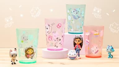 Zak Designs DreamWorks Gabby's Dollhouse Nesting Tumbler Set for At Home, 14.5oz Non-BPA Plastic Cups, 4-Pack (Gabby, Pandy Paws, Cakey Cat, Mercat, Kitty Fairy, Baby Box) - Image 11