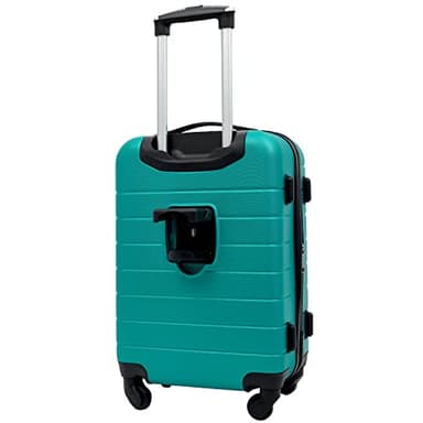 Wrangler Smart Luggage Set with Cup Holder and USB Port, Teal, 2 Piece - Image 6
