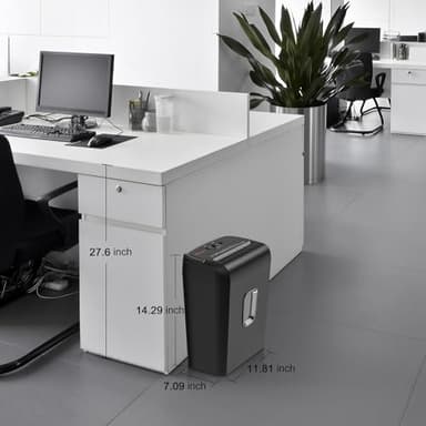 Bonsaii 6-Sheet Micro-Cut Paper Shredder, P-4 High-Security for Home & Small Office Use, Shreds Credit Cards/Staples/Clips, 3.4 Gallons Transparent Window Wastebasket, Black (C234-A) - Image 9