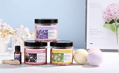 Spa Luxetique Epsom Salts for Soaking, 3.17lbs Bath Salts Gifts with Lavender, Rose, Chamomile Scent as Christmas Gifts for Woman, Spa Sets for Mom - Image 6