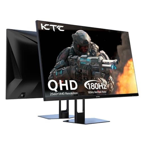 KTC 27” Gaming Monitor 180Hz QHD(2560× 1440p), 1MS,Fast IPS Monitor,122% sRGB,1X DP & 2X HDMI,HDR 10,VESA,FreeSync 144Hz 2K Monitor Black - Image 1