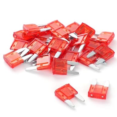 (25Pcs) 10 Amp Mini Car Fuses, 10A Automotive Fuses, Blade Fuse for Car/RV/Truck/SUV/Motorcycle/Boat - Image 1