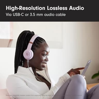 Beats Solo 4 - Wireless Bluetooth On-Ear Headphones, Apple & Android Compatible, Up to 50 Hours of Battery Life - Cloud Pink (Renewed) - Image 5