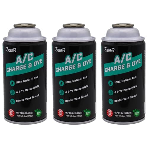 ZeroR AC Refrigerant | R134a Replacement | 3 Cans with SSV Top - Image 1