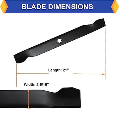 (2 Pack) Replacement High Lift Lawn Mower Blades for Craftsman Husqvarna Poulan 127843 138498 138971 532127843 532138498 532138971, Fits Craftsman LT1000 DYT4000, Husqvarna YTH18542 42” Deck Mower - Image 6