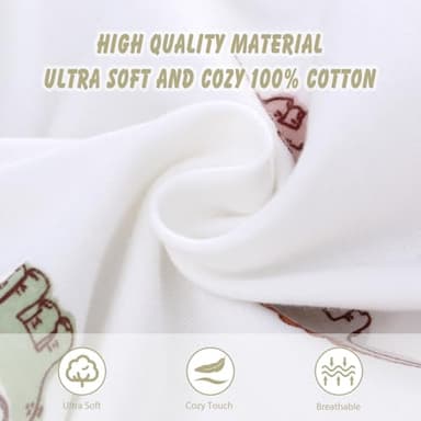 amo nenes Baby Sleep Sack 6-12 Months Long Sleeve Wearable Blanket 0.5 Tog, 2 Pack 100% Cotton Infant Sleeping Sack 2-Way Zipper Sleep Sack, Dinosaurs(Medium) - Image 7