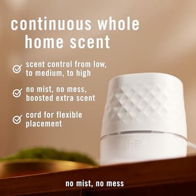 Febreze Plug Scent Booster Starter Kit, Oil Diffuser, Air Freshener Plug in, Continuous Scent Device + 2 Gain Original Refills - Image 3