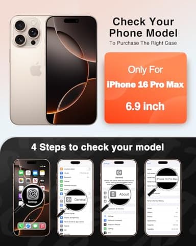 [4 in 1] Magnetic for iPhone 16 Pro Max Case, 2 Pics Privacy Screen Protectors and 1 Pic Camera Protector, Fit for MagSafe, Military Grade Shockproof Translucent Matte 16 Pro Max Cover 6.9", Black - Image 6