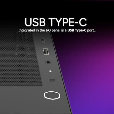 Cooler Master Elite 301 Lite Micro-ATX High Airflow Minimalist PC Case, 365mm GPU Max, Compatible RTX 5080|RX 7090 XT, 280mm AIO Max, Type C, Tempered Glass, 120mm PWM Fan, Intakes Grill - Image 8