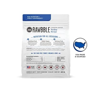 BIXBI Rawbble Freeze Dried Dog Food, Turkey Recipe, 12 oz - 96% Meat and Organs, No Fillers - Pantry-Friendly Raw Dog Food for Meal, Treat or Food Topper - USA Made in Small Batches - Image 2