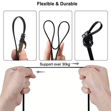 BUSOHE Cat8 Ethernet Cable 10FT 5 Pack Multi Color, Cat-8 Flat RJ45 Computer Internet LAN Network Ethernet Patch Cable Cord, 40Gbps 2000MHz Faster Than Cat7/Cat6/Cat5-10 Feet - Image 5