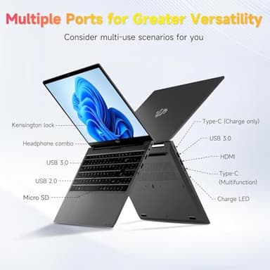 NIMO 15.6" Light-Gaming-Laptop, 8 Cores AMD Ryzen 7 Pro 6850U 8GB LPDDR5 RAM 256GB SSD (Beat i7-1360P Up to 4.7GHz) AMD Radeon 680M GPU IPS FHD Computer with 100W Type-C Backlit Keyboard Fingerprint - Image 8
