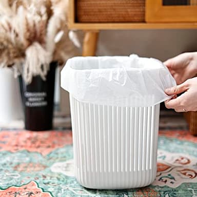 Small Trash Bags 4 Gallon - 100 Count 4 Gallon Trash Bag, Small Garbage Bags for Office Bedroom Bathroom Trash Bags, White 4 Gal Small Trash Can Liners - Image 7