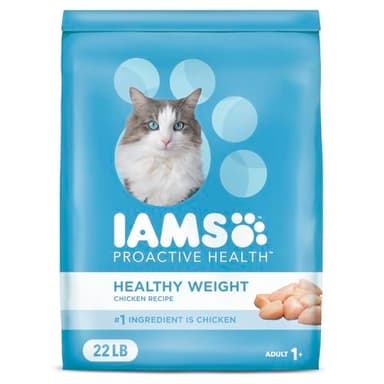 IAMS Proactive Health Healthy Weight Adult Dry Cat Food Chicken Flavor, 22 lb. Bag - Image 1