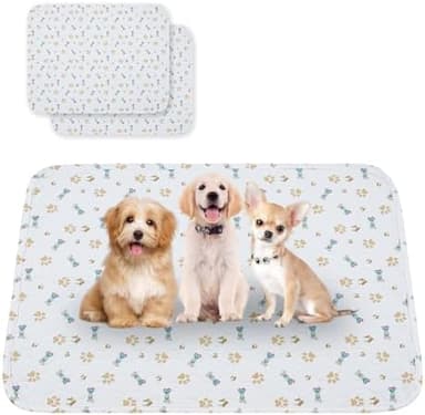 Washable Dog Pee Pads, 2-Pack Absorbent Reusable Puppy Pads, Machine Washable, Soft and Non-Slip, Waterproof and Leak-Proof Training Mats, Perfect for Crate, Sofa, Playpen, Bed - Image 3