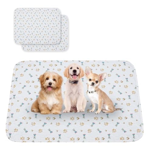 SweetBin Washable Dog Pee Pads, 2-Pack Absorbent Reusable Puppy Pads, Machine Washable, Soft and Non-Slip, Waterproof and Leak-Proof Training Mats, Perfect for Crate, Sofa, Playpen, Bed - Image 1