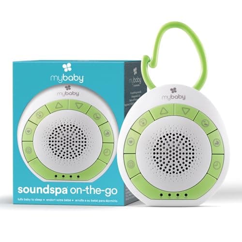 MyBaby Baby Sound Machine - White Noise Sound Machine for Baby, Travel, Nursery and On The Go - 4 Soothing Sounds, Integrated Clip, Small and Lightweight - Great for Baby Registry Gift - Image 1