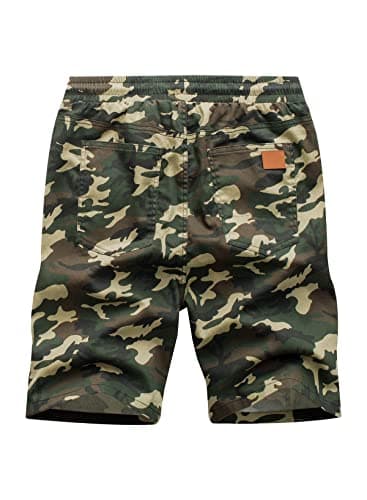 JMIERR Mens Casual Shorts - Fashion Cotton Drawstring Summer Beach Stretch Waist Twill Chino Golf Travel Essentials Cruise Camo Shorts with Pockets for Men 8 Inch Inseam, L, Camouflage 2 - Image 4