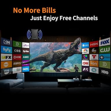 2024 Release TV Antenna for Smart TV, Long Range Digital TV Antenna Indoor Ourdoor with Amplifier Signal Booster - Support 360° Reception 4K 1080p HD for All Smart/Old TVs - Image 4