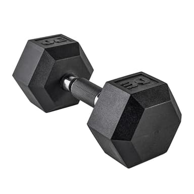 CAP Barbell Coated Dumbbell Weights with Padded Grip, Single, 30 LBS - Image 1