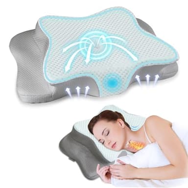 Pain Relief Cervical Pillow for Neck Support,Adjustable Ergonomic Pillow Cozy Sleeping,Odorless Orthopedic Memory Foam Pillows,Contour Bed Pillow for Side Back Stomach Sleeper - Image 1