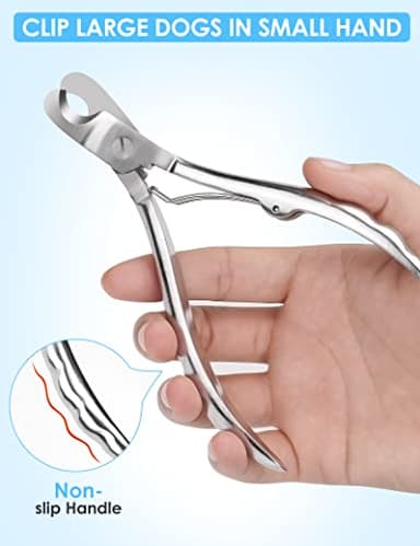 Gobeigo Upgrade Wide Open Dog Nail Clippers for Large Dogs Cut Like Butter, Heavy Duty Dog Nail Trimmer Full Metal Razor Sharp Professional for All Dogs Cats with Thick Toenail - Image 3