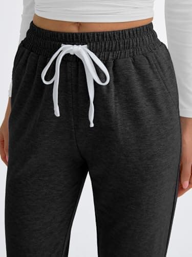 AUTOMET Sweatpants Women with Pockets Lounge Pajama Pants Work Joggers Fall Clothes Winter Business Casual Outfits 2025 Black S - Image 5