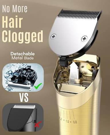oneisall Cordless Horse Clippers,Low Noise 2 Speed Grooming Clippers,Horse Trimmer Shaver Kit for Matted Long Hair,Detachable Stainless Steel Blade Grooming Kit for Thick Coat - Image 6