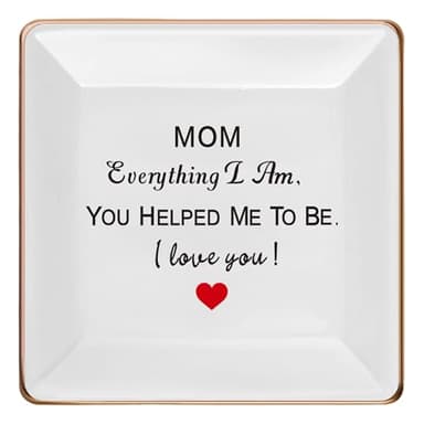 Mothers Day Gifts for Mom, Mom Gifts for Grandma Stepmom on Mothers Day Birthday Christmas Valentines, Jewelry Dish Ring Tray - Image 1