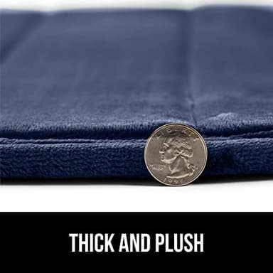 GORILLA GRIP Memory Foam Bath Mat, Soft Absorbent US Designed Bathroom Rug, Gripping Dots Machine Washable Bathmat, Cushioned Floor Mats, Shower Sink Rugs Room Décor Accessories, 24x17 Navy Blue - Image 8