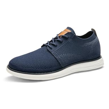Bruno Marc Men's CoolFlex Breeze Mesh Sneakers Oxfords Lace-Up Lightweight Casual Walking Shoes,Size 8.5,01 Dark/Blue,Grand - Image 1