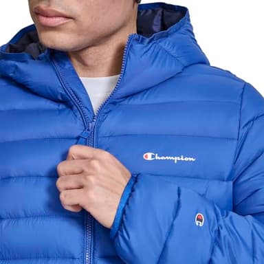 Champion Men's Performance Lightweight Puffer Jacket with Hood, Surf The Web - Image 5