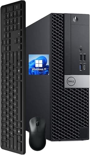 Dell OptiPlex 7050 SFF Desktop Computer PC, Intel Core i5-7500, 16 GB RAM, 256 GB SSD, Keyboard & Mouse, Windows 11 Pro (Renewed) - Image 1