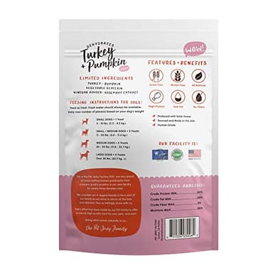 Pet Jerky Factory Premium Turkey and Pumpkin 5 oz. Dog Jerky Treats | 100% Human Grade | USA Made | High Protein | Grain Free | Limited Ingredients | No Filler | BHA-BHT Free | Soft-Tender - Image 2