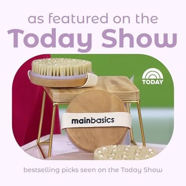 MainBasics Dry Brushing Body Brush for Lymphatic Drainage, Dry Skin, Cellulite, Blood Circulation with Exfoliating Natural Bristles and Massage Nodes for Flawless Skin - Image 5