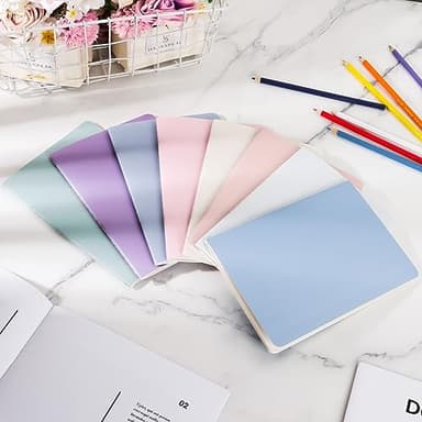 Ddaowanx 48 Pack Colorful Lined Notebooks, Journals in Bulk, 72 Pages, 36 Sheets,8.3x5.5 Inch, A5 Size, Travel Writing Notebooks Journal for Office School Supplie(Lined-48pack, 8 Colors) - Image 6