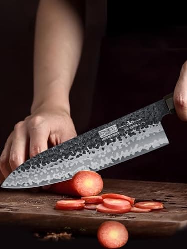 HOSHANHO 8 Inch Japanese Gyuto Chef Knife, 9 Layers 10Cr15CoMoV High Carbon Steel Kitchen Knife, Professional Hand Forged Cooking Knife with Ergonomic Rosewood Handle - Image 2