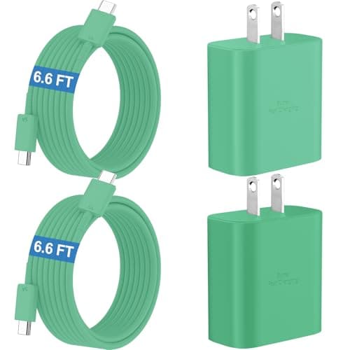 45W Samsung Super Fast Charger Type C,USB C Fast Charger 6.6ft Cable Cord Android Phone Charger Block for Samsung Galaxy S24 Ultra/S24/S24+/S23 Ultra/S23/S23+/S22/S21/S20/Note 10/20,deep Green - Image 1