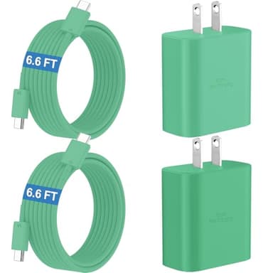 45W Samsung Super Fast Charger Type C,USB C Fast Charger 6.6ft Cable Cord Android Phone Charger Block for Samsung Galaxy S24 Ultra/S24/S24+/S23 Ultra/S23/S23+/S22/S21/S20/Note 10/20,deep Green - Image 1