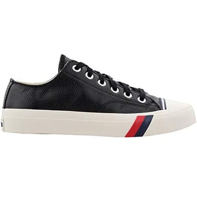 PRO-Keds Men's Royal Lo Lace Up Fashion Sneaker, Black Leather, 8 - Image 2