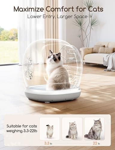 Meowant Self Cleaning Litter Box, Automatic Litter Box Self Cleaning with APP Control, 75L Extra Large Open Low Entry Smart Cats Litter Boxs for Multi-Cat Compatible Senior Cats Large Cats - Image 6