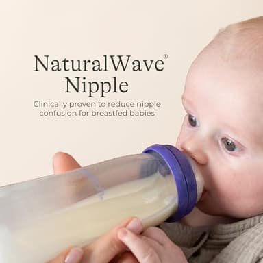 Lansinoh Anti-Colic Glass Baby Bottles, 8 Ounces, 4 Count Bottles for Feeding, Baby Essentials, Includes 4 Medium Flow Nipples, Size M - Image 5