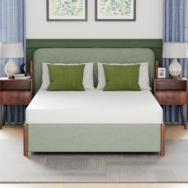 FDW | 6 Inch Full Mattress | Medium Firm | Gel Memory Foam Mattress | White | Bed in a Box, CertiPUR-US Certified | Pressure Relief, Cooling Ventilated Foam | Washable Removable Cover - Image 1