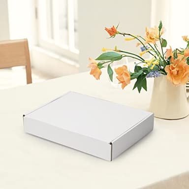 HORLIMER 11x8x2 inches Shipping Boxes Set of 25, White Corrugated Cardboard Box Literature Mailer - Image 5