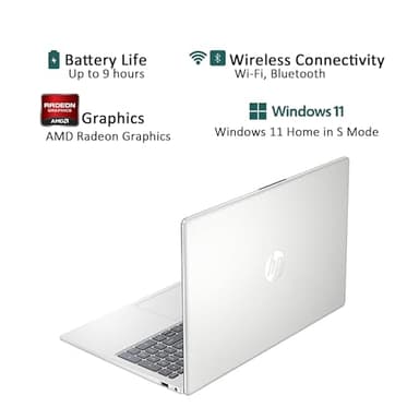 HP 17.3" Laptop, Full HD (1920 * 1080) Display, AMD Ryzen 5 Processor (Beats i7-11370H), 32GB RAM, 1TB SSD, Windows 11 Home, Webcam, Wi-Fi, Bluetooth, Natural Silver, Alpacatec Accessory - Image 4